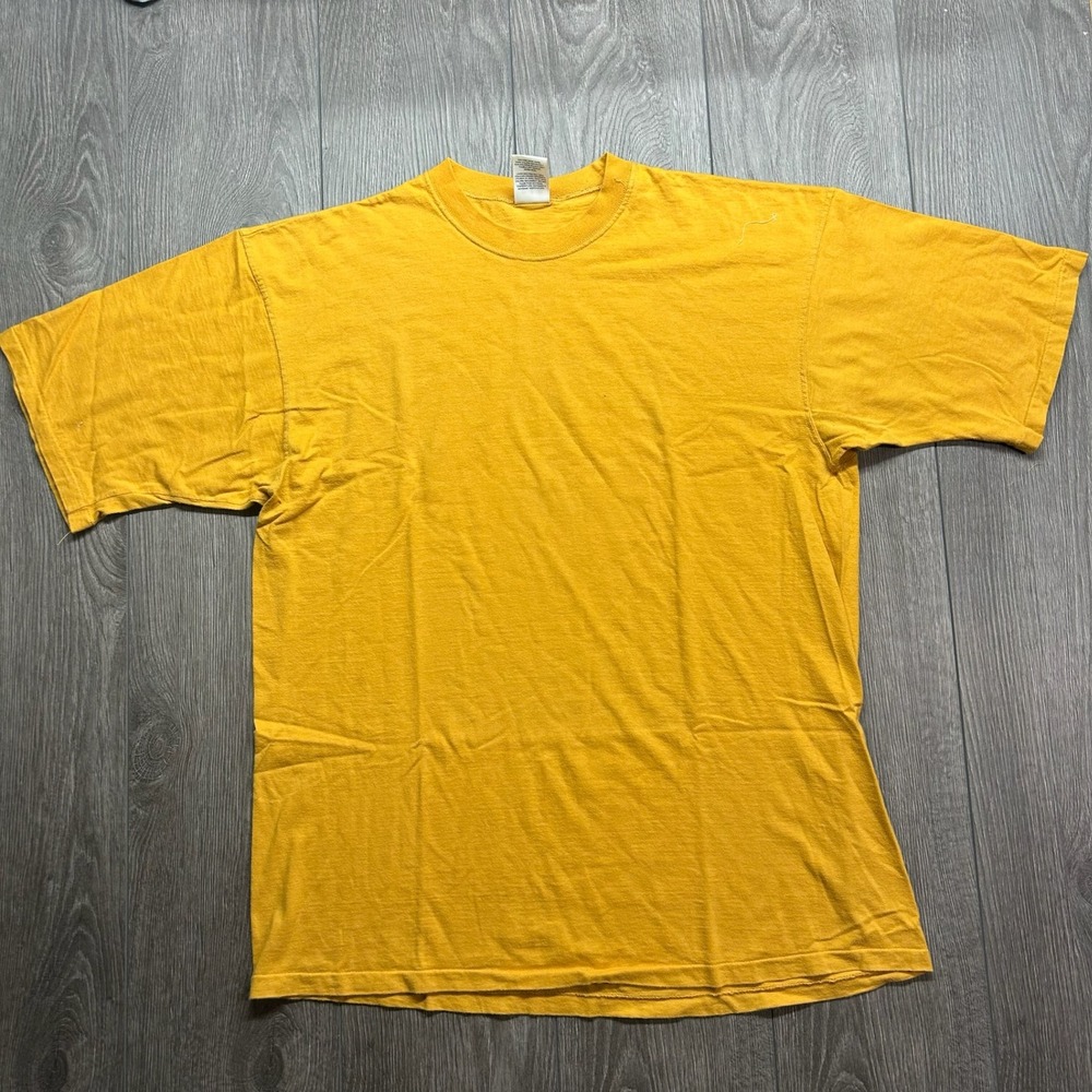 Vintage Gap Classic T-Shirt Mens XL Yellow Cotton Short Sleeve Crew Neck Tee